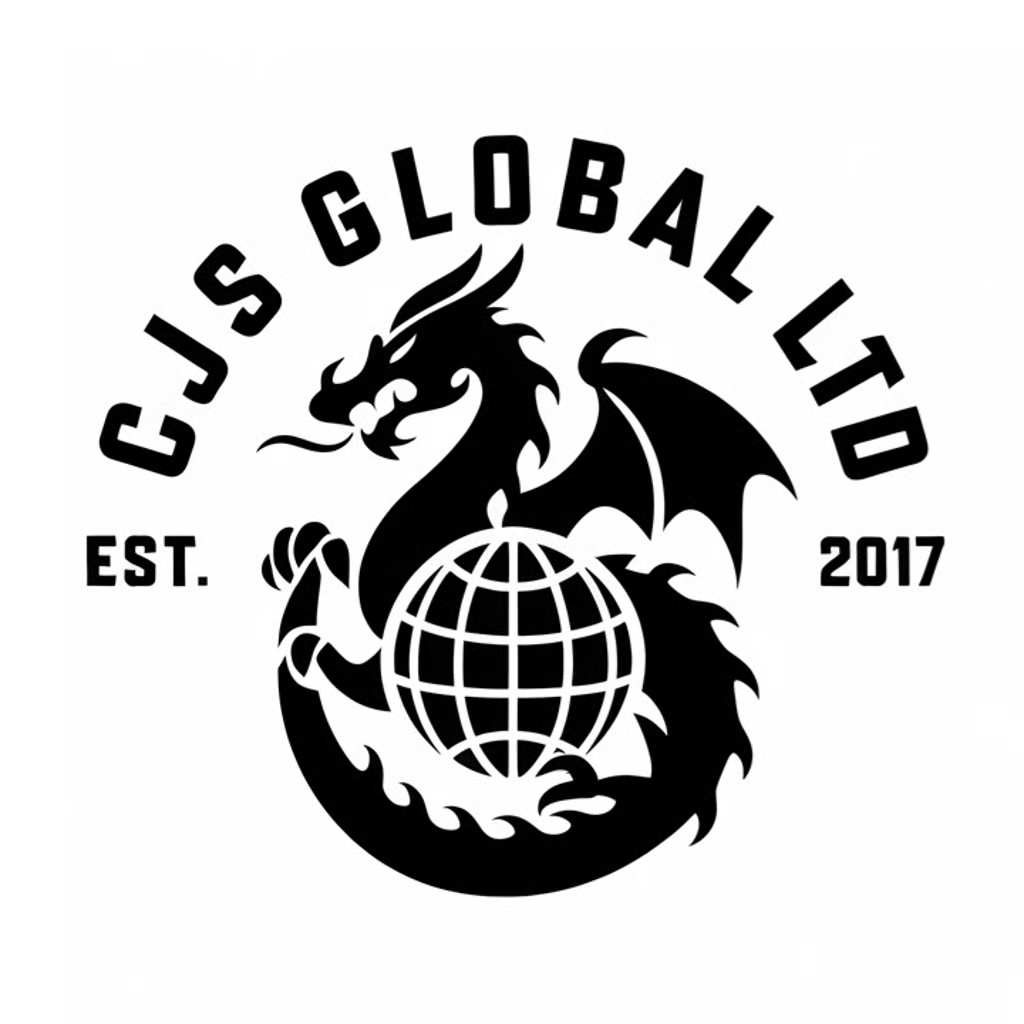 Dragon logo stamp for a global company generated stamp output
