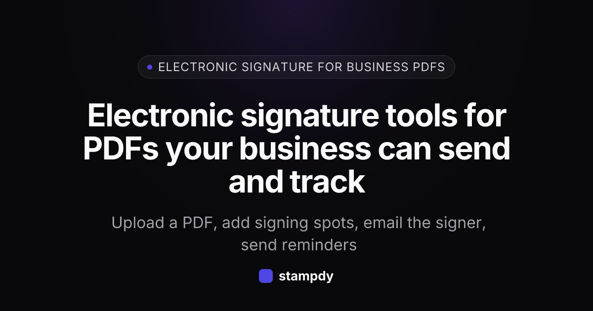 Stampdy signature record overview